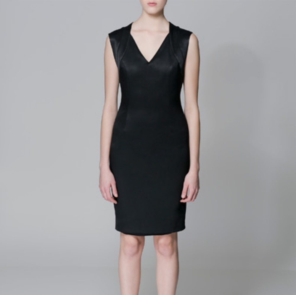 Black Zara dress with gold zip